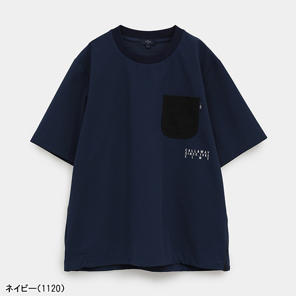 キャロウェイ 半袖 プルオーバー ブルゾン 8WAYストレッチドットエア