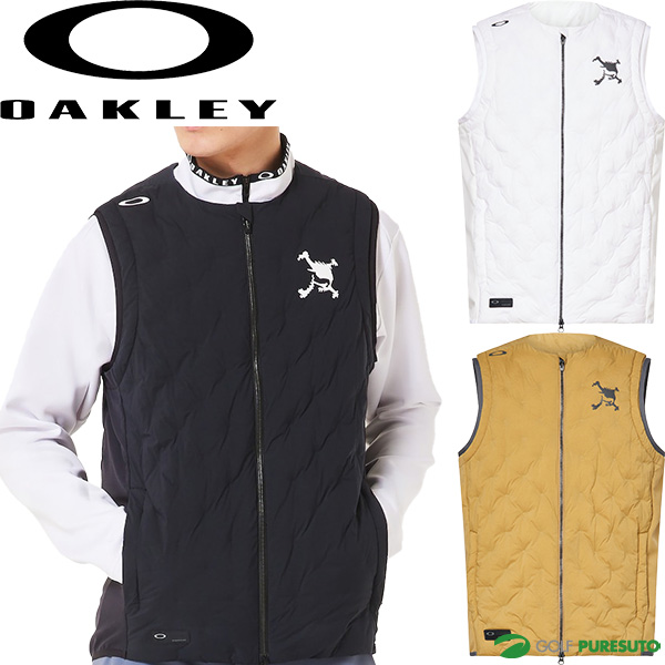 オークリー ゴルフ フルジップベスト スカル チュービュラー パフ ベスト メンズ FOA408236 トップス ゴルフウェア 2025年秋冬モデル OAKLEY Skull Tubular Puff Vest 秋冬ウェア