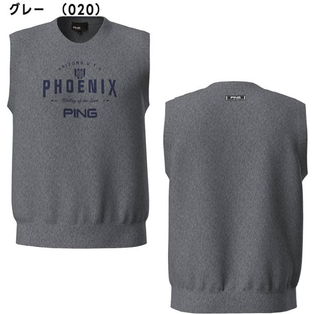 ピン ゴルフ デニムライクニット／カノコ レイヤード ツインニット 621