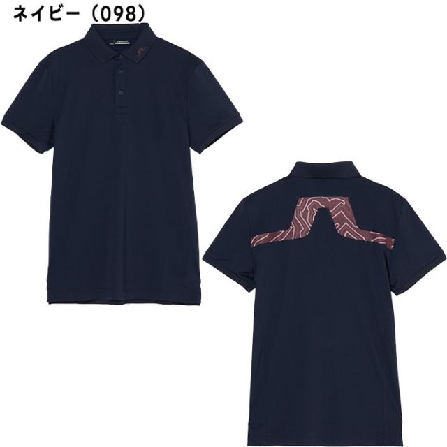J.リンドバーグ ゴルフ 半袖 バックブリッジシーズン柄 ポロ 071-24843