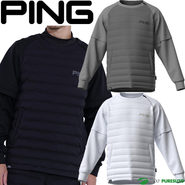 ピン ゴルフ 長袖 2WAY ハイブリッド 中綿 スニードブルゾン 半袖 メンズ PERFORMANCE 621-5220004 ゴルフウェア アウター ブルゾン アパレル PING GOLF 2025年秋冬モデル 秋冬ウェア 防寒