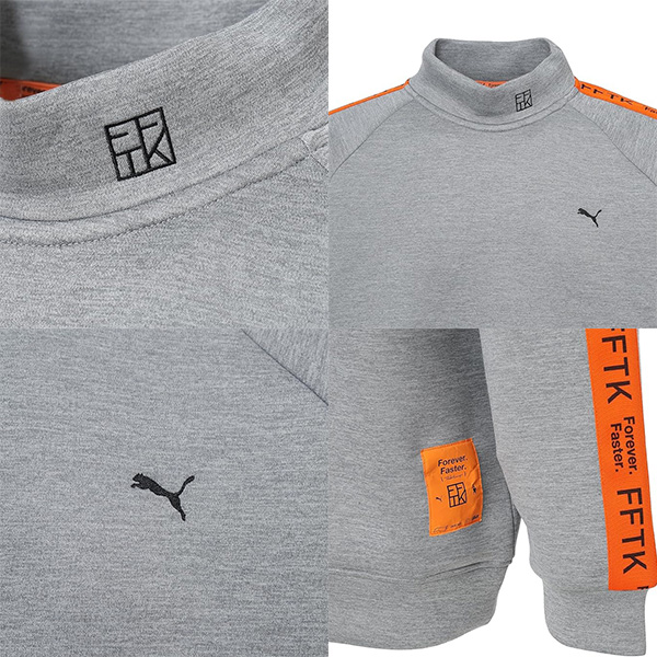 プーマ ゴルフ PUMA×FFTK ビッグラベル 長袖 モックネック シャツ TK サイドライン メンズ 633697 トップス シャツ ゴルフウェア 2025年春夏モデル PUMA GOLF FFTK ORANGE COLLECTION_11