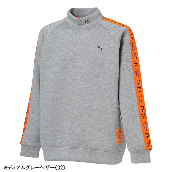 プーマ ゴルフ PUMA×FFTK ビッグラベル 長袖 モックネック シャツ TK サイドライン メンズ 633697 トップス シャツ ゴルフウェア 2025年春夏モデル PUMA GOLF FFTK ORANGE COLLECTION_8