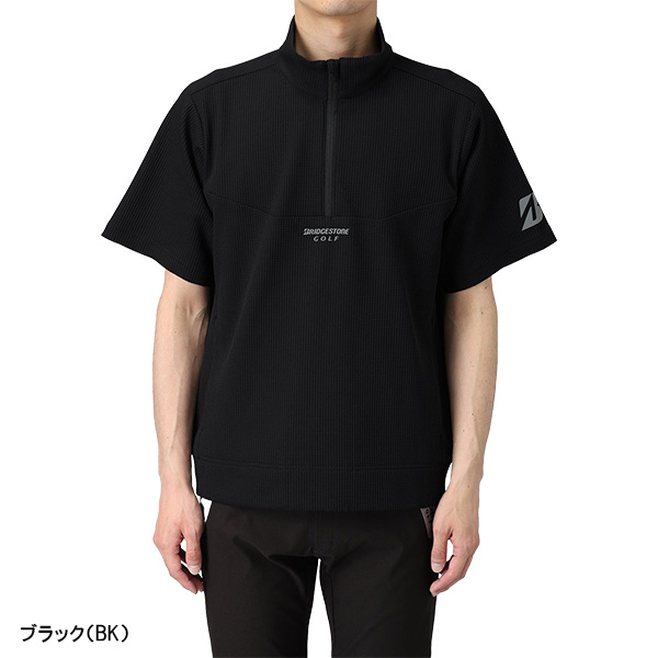 ブリヂストン ゴルフ B-02 半袖ハーフジップ ジャケット メンズ IGM01B アウター ゴルフウェア 2026年春夏モデル 春夏ウェア BRIDGESTONE GOLF ブリヂストンゴルフ_1