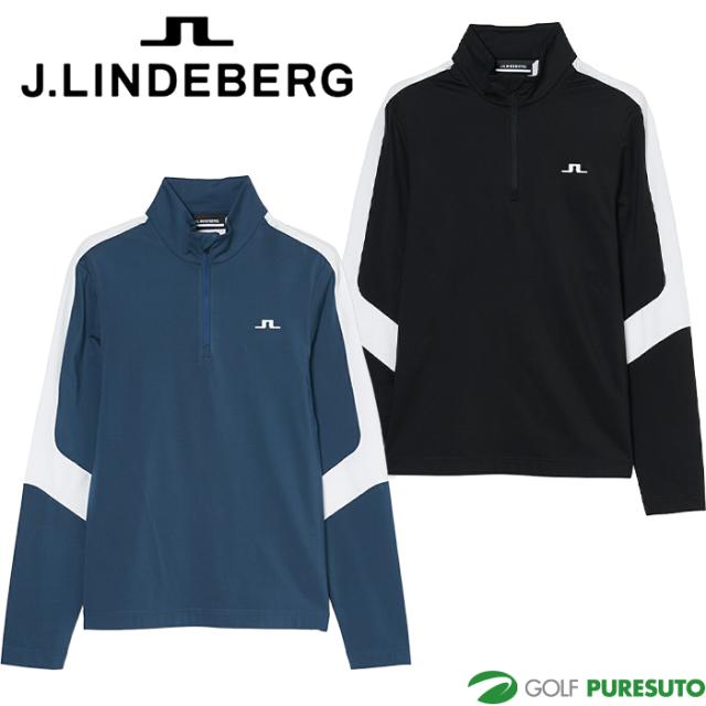 ジェイリンドバーグ 速乾性 起毛 長袖 ハーフジップ ミッドレイヤー ジャケット 071-33110 J.LINDEBERG