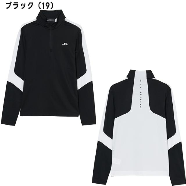 ジェイリンドバーグ 速乾性 起毛 長袖 ハーフジップ ミッドレイヤー ジャケット 071-33110 J.LINDEBERG_1