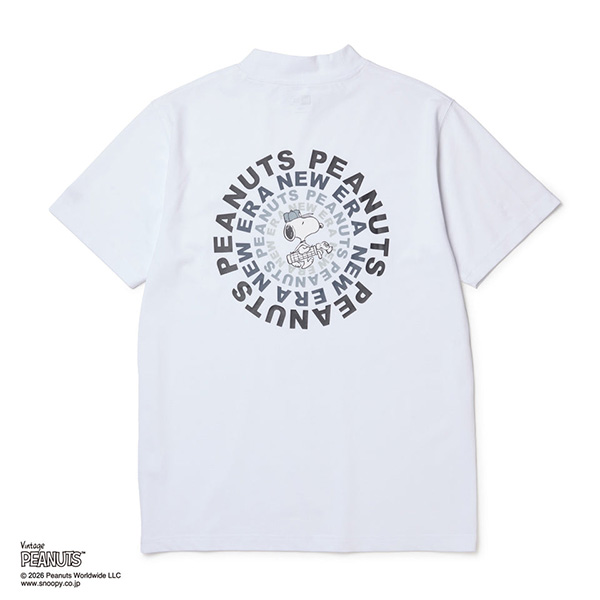 ニューエラ ゴルフウェア 半袖 ミッドネック Tシャツ Vintage PEANUTS ヴィンテージ ピーナッツ GOLF Circle　ゴルフ サークルロゴ ティーシャツ ユニセックス 14865850／14865851 2026年春夏モデル NEW ERA NEWERA Golf メンズ レディース ニューエラゴルフ_2