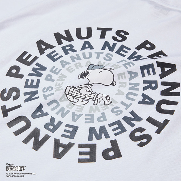 ニューエラ ゴルフウェア 半袖 ミッドネック Tシャツ Vintage PEANUTS ヴィンテージ ピーナッツ GOLF Circle　ゴルフ サークルロゴ ティーシャツ ユニセックス 14865850／14865851 2026年春夏モデル NEW ERA NEWERA Golf メンズ レディース ニューエラゴルフ_6