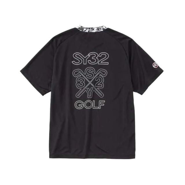 SY32 by SWEET YEARS 軽量 速乾 半袖 GRAPHIC POINT MOCK グラフィックポイント モックネック SYG-26S1-35 ゴルフウェア 2026年春夏モデル 春夏ウェア エスワイサーティトゥ バイ スウィートイヤーズ_3