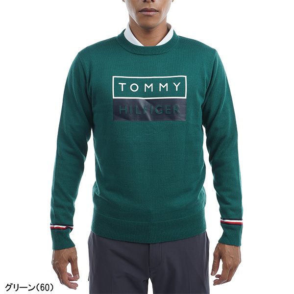 カラフルロゴ セーター トミー ヒルフィガー ゴルフ 長袖 クルーネックニット ボックス