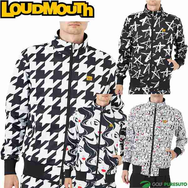 アウター LOUDMOUTH ラウドマウス ゴルフウェア 軽量 チドリ柄 ニット