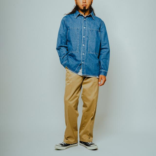 ビッグマイク メンズ 長袖シャツ  BIG MIKE デニム ユーティリティー 長袖シャツ Denim Utility Long Sleeve Shirt  デニムシャツ ワークシャツ  102615350_1