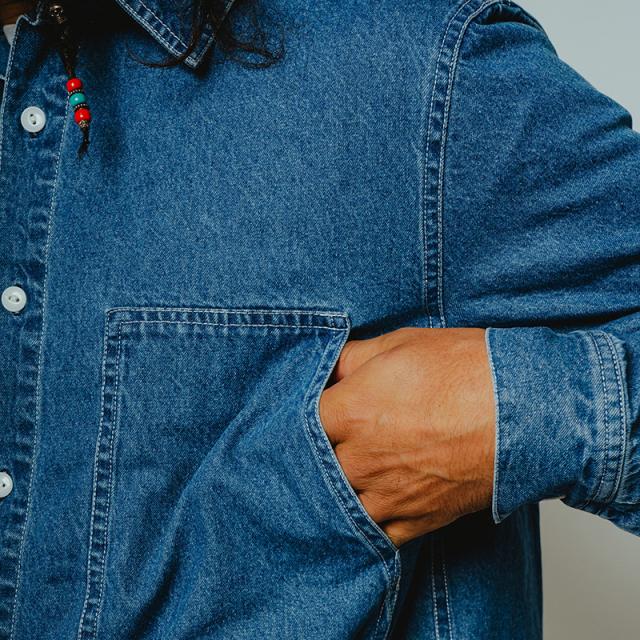 ビッグマイク メンズ 長袖シャツ  BIG MIKE デニム ユーティリティー 長袖シャツ Denim Utility Long Sleeve Shirt  デニムシャツ ワークシャツ  102615350_4