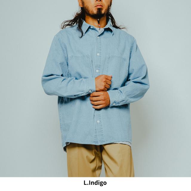 ビッグマイク メンズ 長袖シャツ  BIG MIKE デニム ユーティリティー 長袖シャツ Denim Utility Long Sleeve Shirt  デニムシャツ ワークシャツ  102615350_8