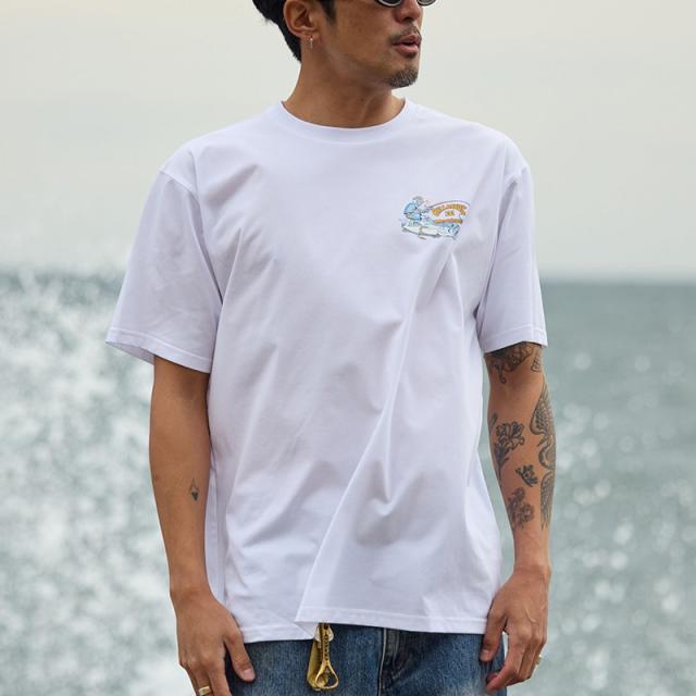 ビラボン×メガバス メンズ ルアー付き 半袖Tシャツ BILLABONG メガバス サーフ フレックス Tシャツ MEGABASS×BILLABONG MEGABASS SURF FLEX TEE サーフTシャツトップス BG01A863_1