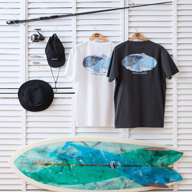 ビラボン×メガバス メンズ ルアー付き 半袖Tシャツ BILLABONG メガバス サーフ フレックス Tシャツ MEGABASS×BILLABONG MEGABASS SURF FLEX TEE サーフTシャツトップス BG01A863_4