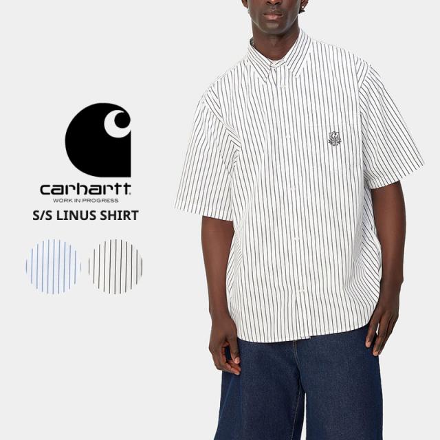 カーハート ダブリューアイピー 半袖シャツ Carhartt WIP S/S LINUS SHIRT  メンズ ストライプシャツ カジュアルシャツ i033028の通販は