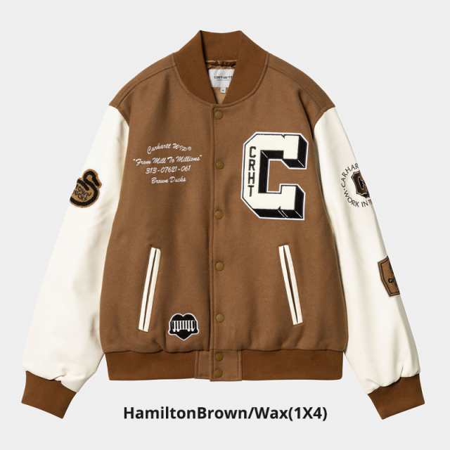 カーハート ダブリューアイピー スタジャン Carhartt WIP ブラウンダックスボンバー ジャケットメンズ アウター