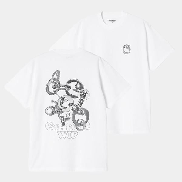 カーハート ダブリューアイピー メンズ プリント 半袖 Tシャツ  Carhartt WIP ショートスリーブリンクドチャームスTシャツ  i034410 カーハート ダブリューアイピー メンズ プリント 半袖 Tシャツ