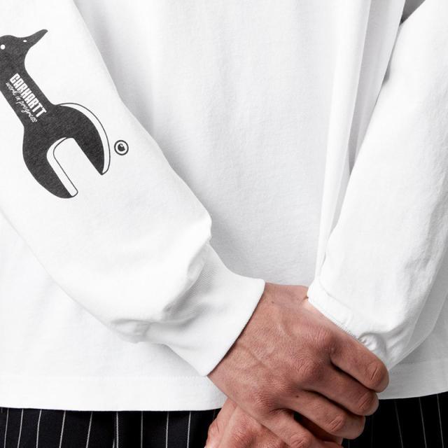 カーハート ダブリューアイピー メンズ ロンT プリント 長袖 Tシャツ Carhartt WIP ロングスリーブインダストリーTシャツ i034411_2