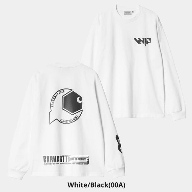 カーハート ダブリューアイピー メンズ ロンT プリント 長袖 Tシャツ Carhartt WIP ロングスリーブインダストリーTシャツ i034411_3