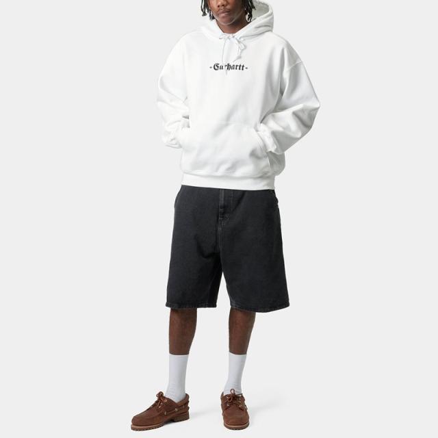 カーハート ダブリューアイピー メンズ ロゴ プリント パーカー Carhartt WIP フーデッドグレイテストヒッツスウェットシャツ i034416_1