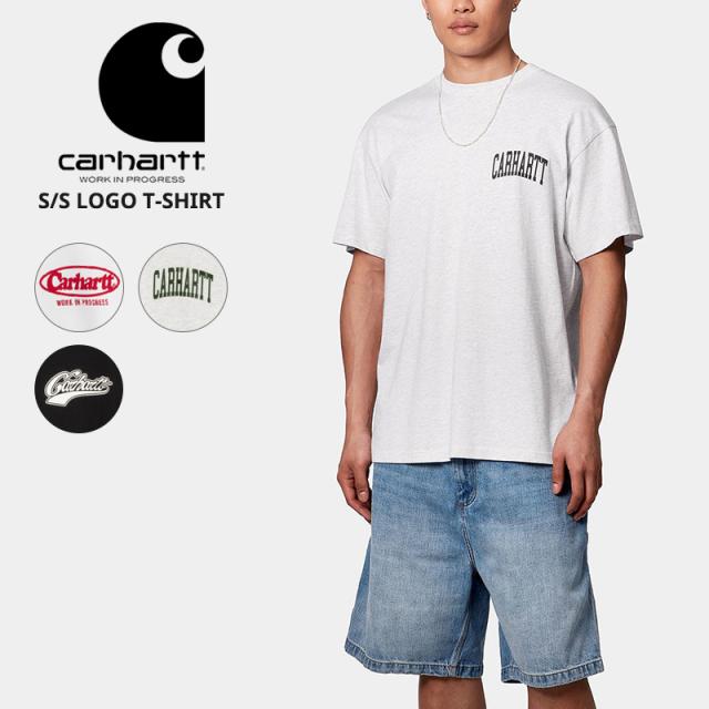 カーハート ダブリューアイピー メンズ 半袖 Tシャツ  Carhartt WIP ショートスリーブロゴTシャツ カットソー トップス Tシャツ i034643