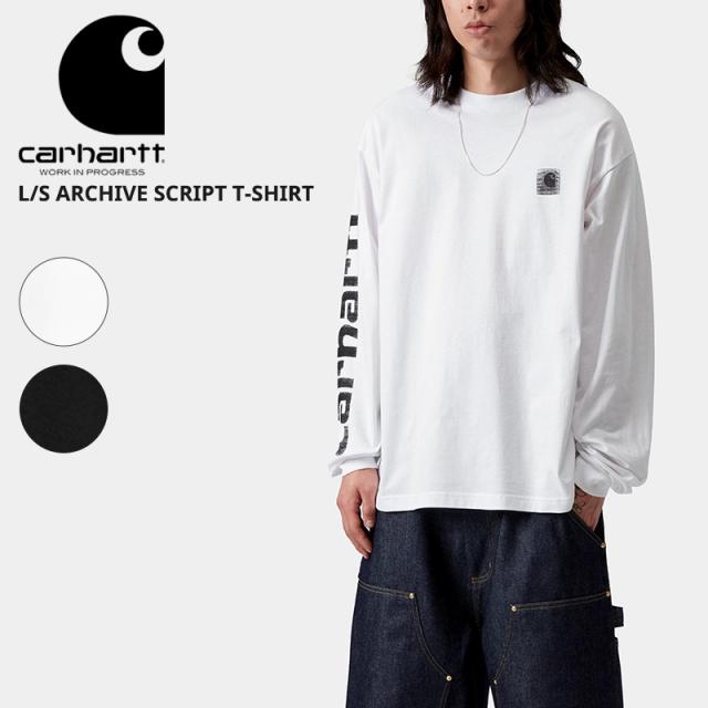 カーハート ダブリューアイピー メンズ 長袖Tシャツ  Carhartt WIP ロングスリーブアーカイブスクリプトTシャツ L/S Archive Script T-Shirt カットソー トップス Tシャツ ロンT I036002