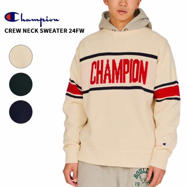 チャンピオン セーター メンズ Champion クルーネックセーター 24FW C3-A006 秋 冬