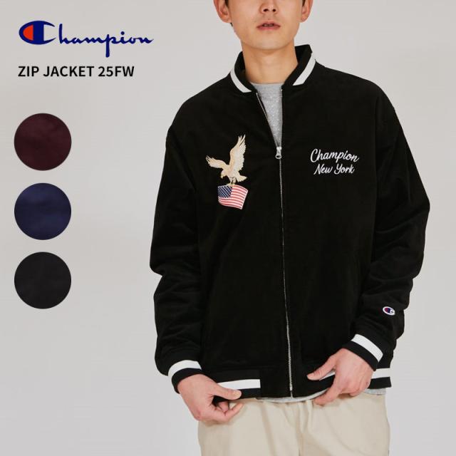 チャンピオン メンズ スカジャン Champion ジップジャケット 25FW ZIP JACKET メンズカジュアル チャンピオン 秋冬 M L XL C3-C608