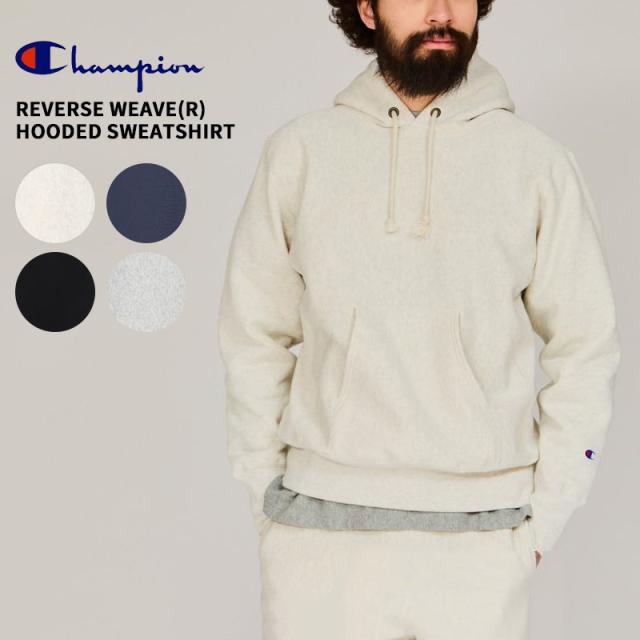 チャンピオン メンズ パーカー Champion リバースウィーブ(R) フーデッドスウェットシャツ カジュアル 無地  長袖 トップス 裏起毛 C3-Y132の通販は