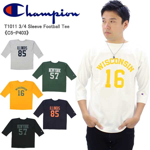 チャンピオン Champion T1011 ティーテンイレブン 3 4 スリーブ フットボールtシャツ 7分丈 C5 P403 メンズ Tシャツ の通販はau Pay マーケット Neo Globe Au Pay マーケット店