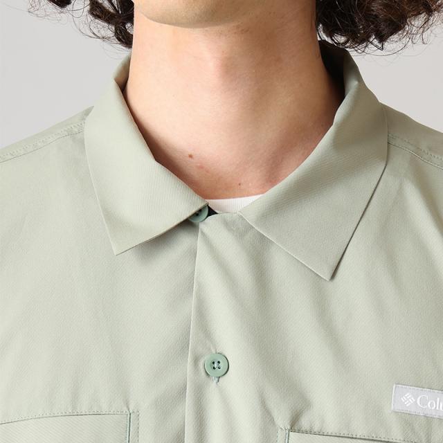 コロンビア メンズ 半袖シャツ 開襟シャツ Columbia クリスタルロックショートスリーブシャツ Crystal Rock S/S Shirt 冷却素材 トップス オープンカラー PG9276_4