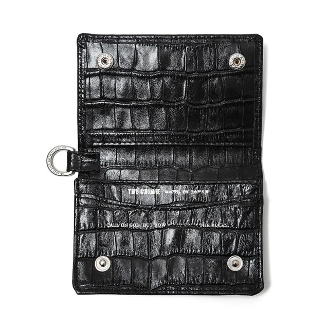 クライミー メンズ レザー ウォレット THE CRIMIE カードケース CARD CASE クロコダイル型押し カウレザー アメカジ CR1-02E1-AB03_2