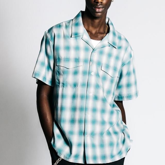 クライミー メンズ カジュアルシャツ 半袖シャツ THE CRIMIE  サマーオンブレ チェックシャツ SUMMER OMBRE CHECK SHIRT  CR1-02F1-SS13_1