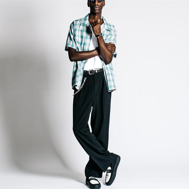 クライミー メンズ カジュアルシャツ 半袖シャツ THE CRIMIE  サマーオンブレ チェックシャツ SUMMER OMBRE CHECK SHIRT  CR1-02F1-SS13_3