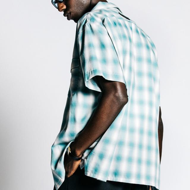 クライミー メンズ カジュアルシャツ 半袖シャツ THE CRIMIE  サマーオンブレ チェックシャツ SUMMER OMBRE CHECK SHIRT  CR1-02F1-SS13_4
