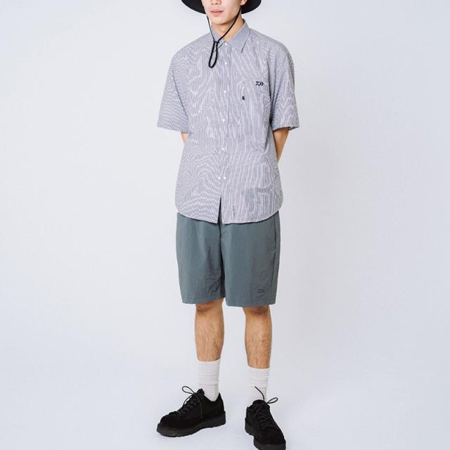ダイワ メンズ 撥水加工 半袖シャツ メンズ レディース DAIWA ドットエア ショートスリーブサッカーシャツ DOT AIR SS SUCKER SHIRT DE-8326EX トップス アウトドア フィッシング_1