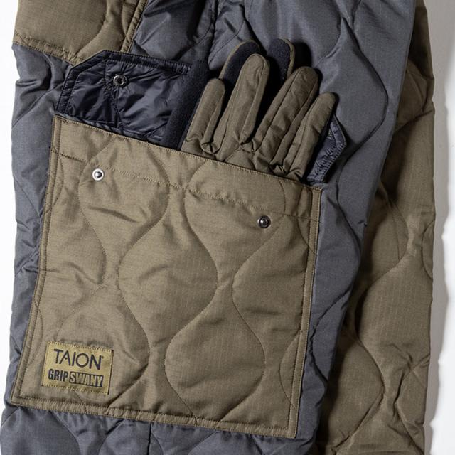 タイオン×グリップスワニー メンズ ダウンパンツ TAION X GRIP SWANY