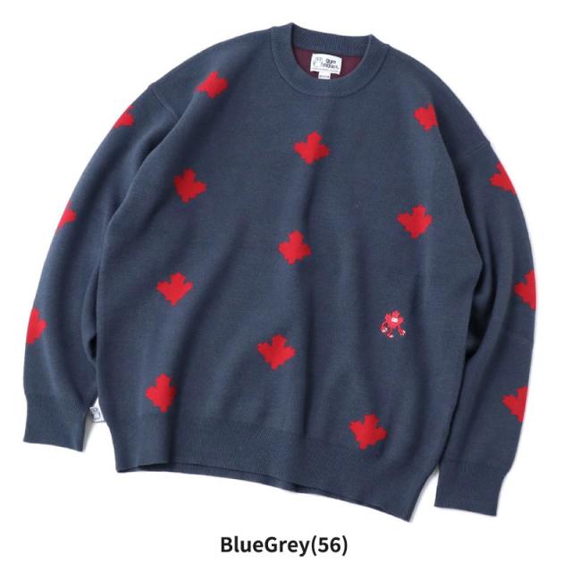 ジムマスター メンズ レディース セーター gym master ジャガードニット メープルモンスター クルーネック トップス G621799