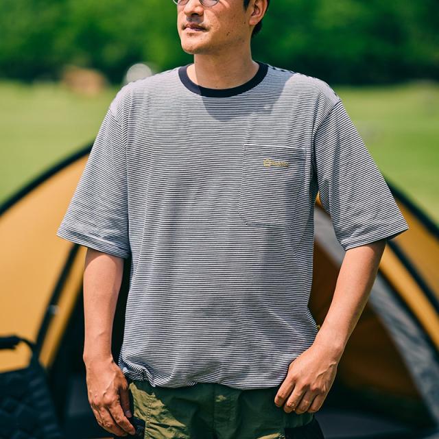 ヒルズフィールド メンズ 半袖Tシャツ HILLS FIELD フィールド ボーダー ビッグ ポケット Tシャツ FIELD BORDER BIG POCKET T-SHIRT アウトドア 釣り HF-TSH-BRP ヒルズフィールド メンズ 半袖Tシャツ HILLS FIELD フィールド ボーダー ビッグ ポケット Tシャツ FIELD BORDER BIG POCKET T-SHIRT アウトドア 釣り HF-TSH-BRP