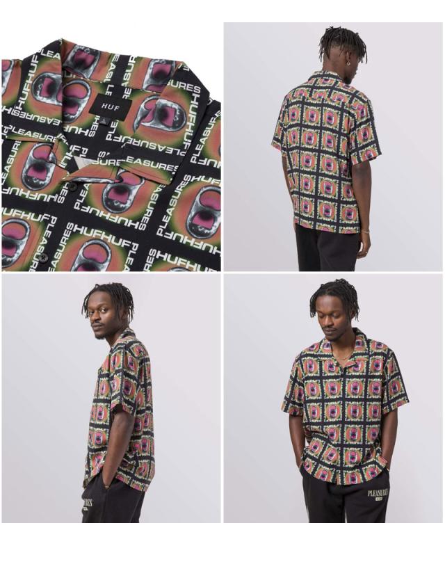 ハフ HUF PLEASURES POP TOP RAYON WOVEN SHIRT プレジャーズ 半袖シャツ メンズ bu00164_2