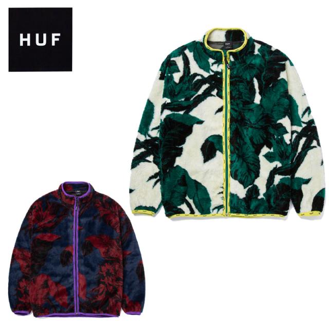 ハフ HUF SATIVA FLORAL FULL ZIP SHERPA シェルパ ジャケット フリース ジャケット アウター 男性 メンズ fl00154