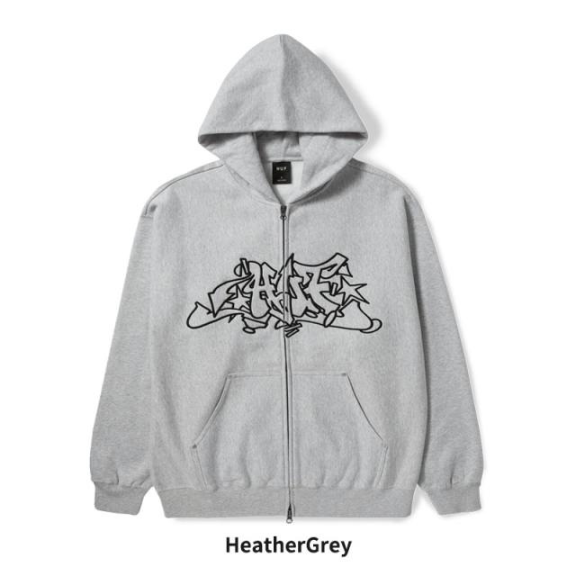 ハフ メンズ ジップパーカー HUF Outlines Heavy Weight Full-Zip 
