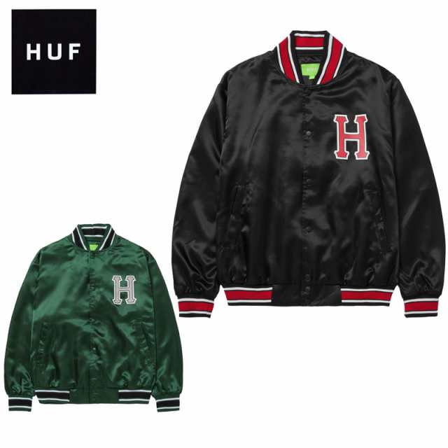 ハフ HUF CRACKERJACK SATIN BASEBALL JACKET サテンジャケット アウター 男性 メンズ jk00372の通販は 11,880円