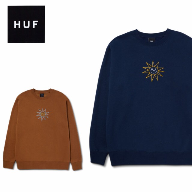 ハフ(HUF) SUN GUY EMBROIDERED CREWNECK クルーネック スウェット トップス トレーナー 男性用 メンズ [AA]