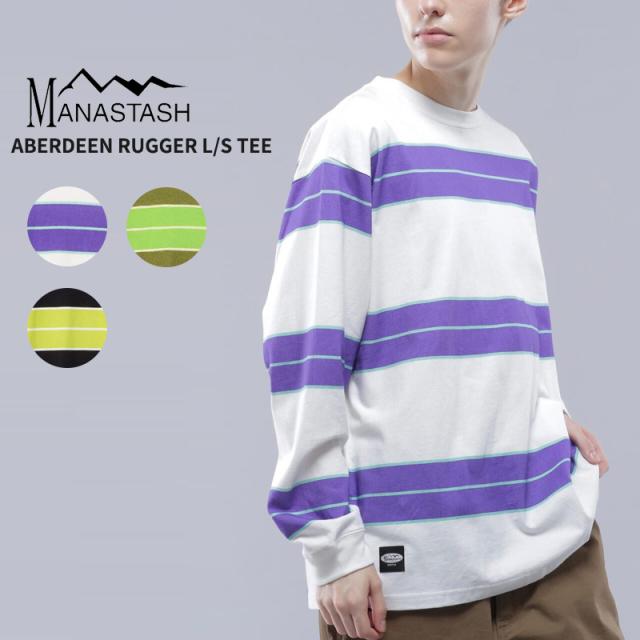 マナスタッシュ Tシャツ MANASTASH ABERDEEN RUGGER L/S TEE アバディーンラガーロングスリーブTシャツ ボーダー 長袖 ロングTシャツ カットソー 792-4130004