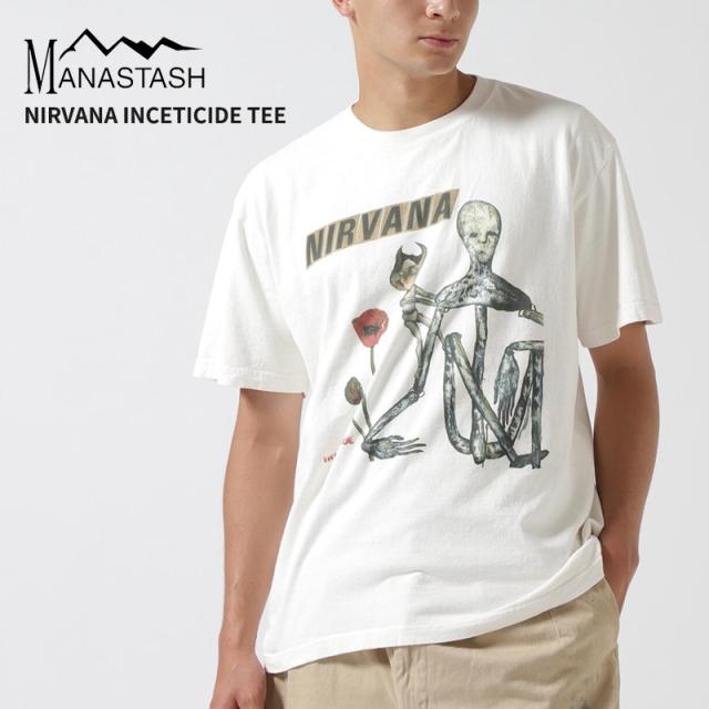 マナスタッシュ メンズ バンドTシャツ MANASTASH ニルヴァーナ コラボシャツ INCETICIDE S/S TEE トップス カットソー 792-5934009
