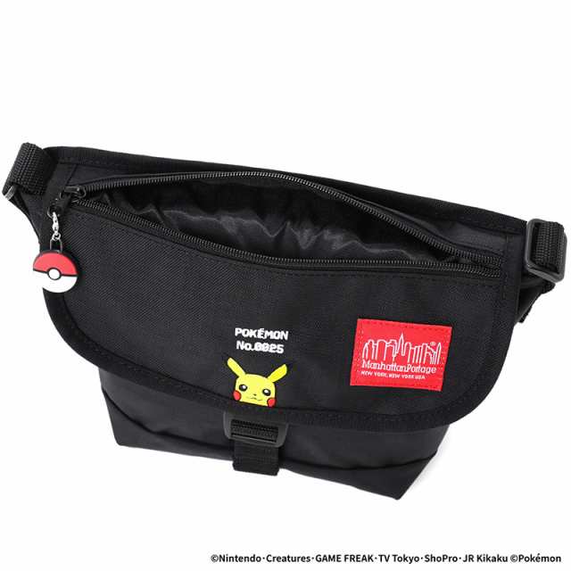 マンハッタンポーテージ ポケモン メッセンジャーバッグ 斜めがけ Manhattan Portage Nylon Messenger Bag Flap Zipper Pocket Pok?mon ピカチュウ MP1603FZPPIKACHU ショルダーバッグ レディース メンズの通販は