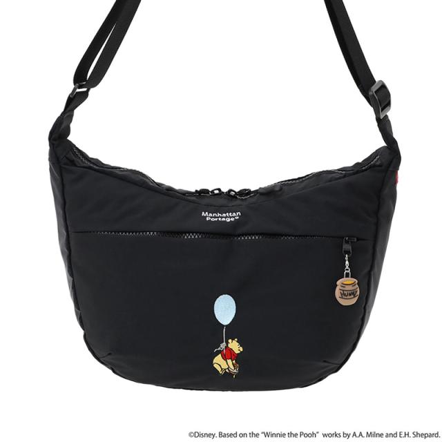 マンハッタンポーテージ くまのプーさん ディズニーコラボ ショルダーバッグ 斜めがけ Manhattan Portage DUET SHOULDER BAG NYLON TUSSAH QUILL 25 / POOH ムーンバッグ MP2409TSPH25
